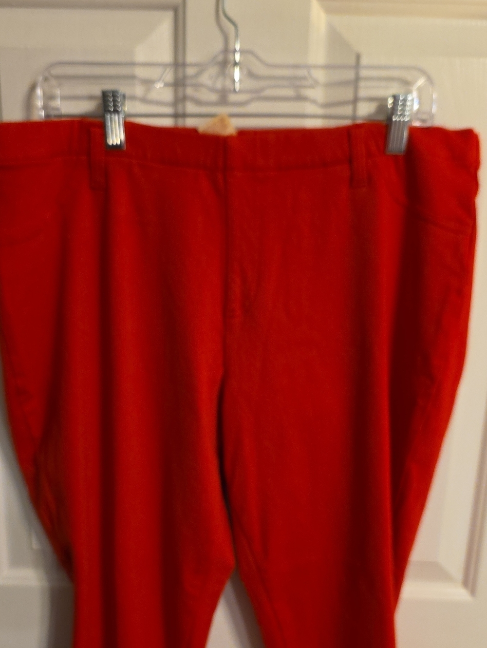 Faded Glory Bright Red Cropped Women's Stretch Pants